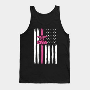 CNA American Flag USA Pink Symbol Tank Top